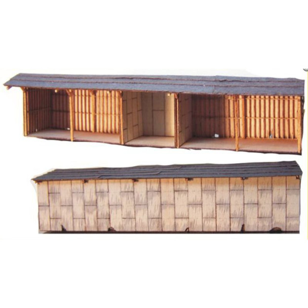 RslaserKits 3009 - 5 Bay Open Storage Shed - N Scale Kit