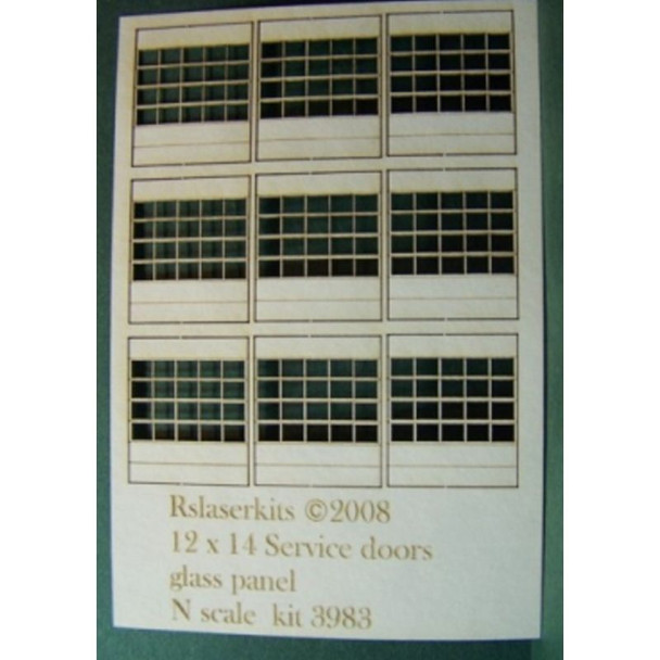 RslaserKits 3983 - 9 - 12x14 Service Doors - N Scale Kit