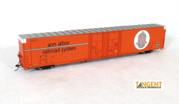 Tangent Scale Models 25035-05 - Greenville 86′ Double Plug Door Box Car Ann Arbor Railroad (AA) 10012 - HO Scale