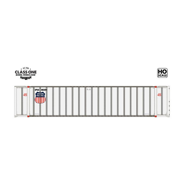 Class One Model Works CT00321 - Monon 48' Exterior-Post Containers Union Pacific (UP) 483384 - HO Scale