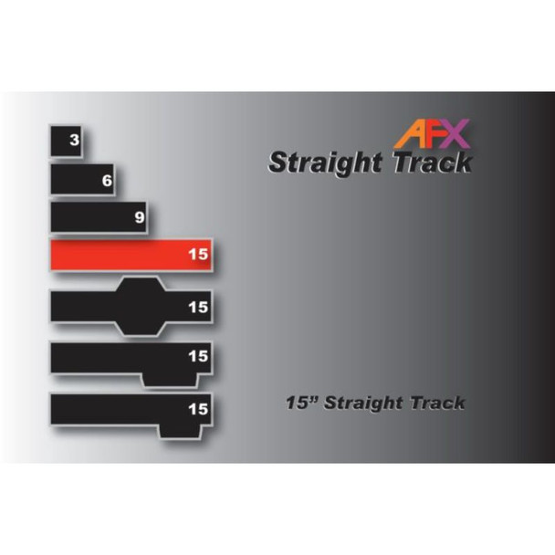 AFX Racing 70600 - Straight, 15â€³ 2 Pieces - HO Scale