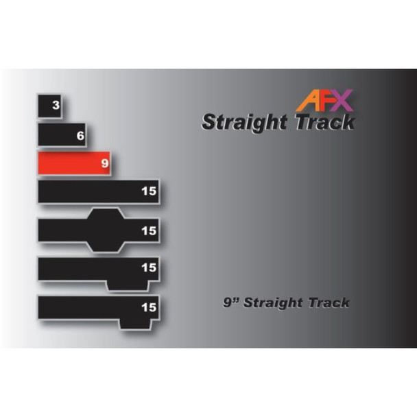 AFX Racing 70601 - Straight, 9â€³ 2 Pieces - HO Scale