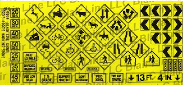 Blair Line 105 - Warning Signs #1 - HO Scale