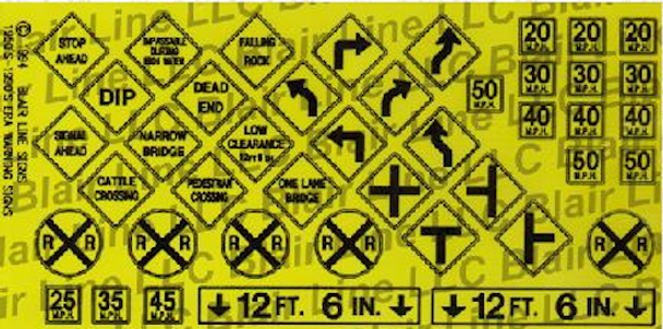 Blair Line 107 - Warning Signs #3 - HO Scale
