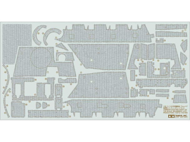 Tamiya 12673 - Zimmerit Coating Sheet - 1/35 Brummbar Germany  - 1:35 Scale Kit