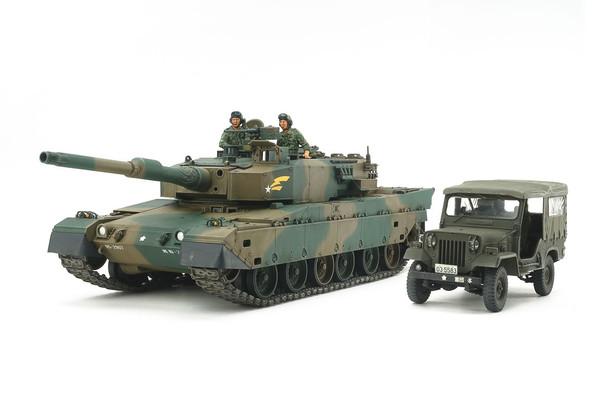 Tamiya 25186 - JGSDF Type 90 Tank w/ Type 72 Light Truck Japan  - 1:35 Scale Kit