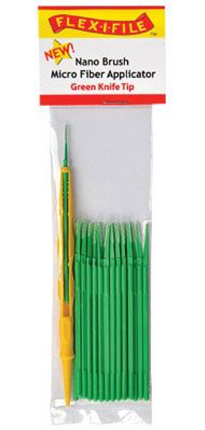 Flex-i-File N938001 - Nano Brush - Knife Tip & 1 Applicator Handle/Holder (green) pkg(24)