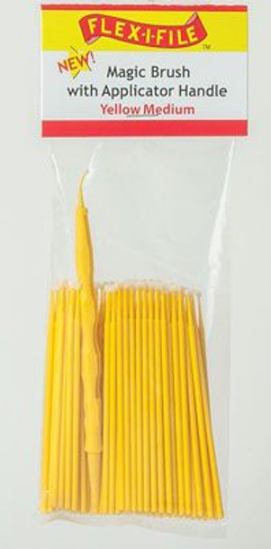 Flex-i-File M929005B - Magic Brush Bulk Pack - Medium (yellow) pkg(100)