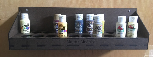 Motrak Models 85010 - Paint Rack - Craft Acrylic Paint, holds 21 2oz Bottles  - Multi Scale Kit