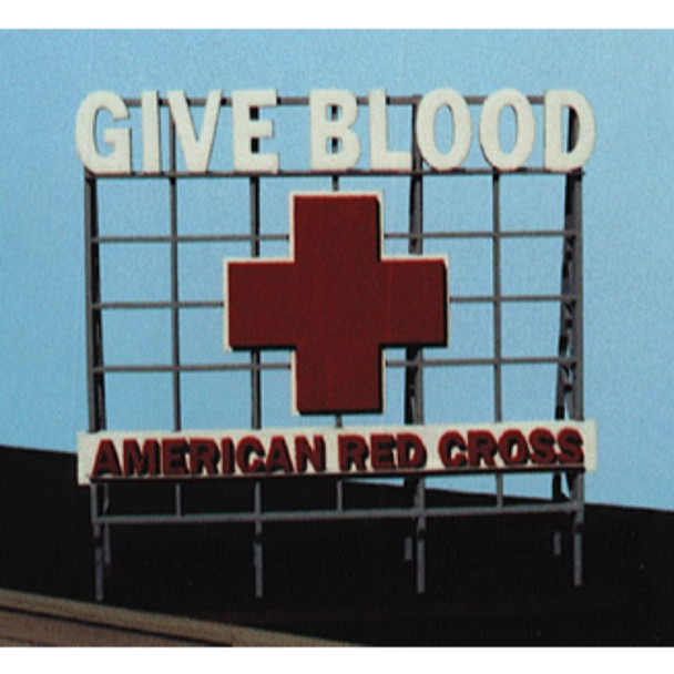 Blair Line 1519 - Laser-Cut Billboard - Red Cross   - N Scale Kit