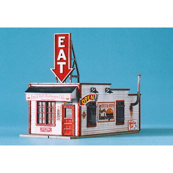 Blair Line 1532 - Laser-Cut Billboard - Eat / Business District   - N Scale Kit