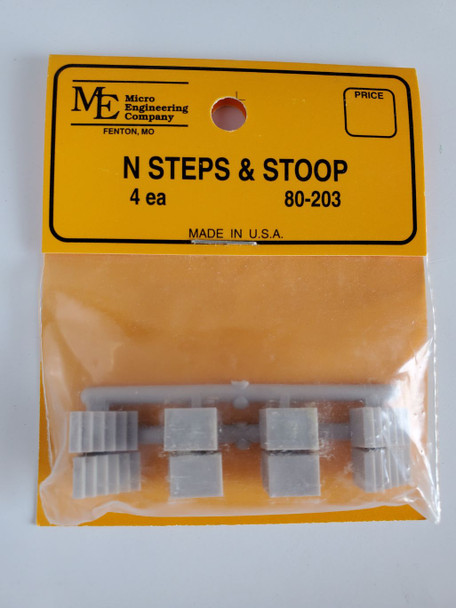 Micro Engineering 80-203 - Steps & Stoop 4pcs  - N Scale