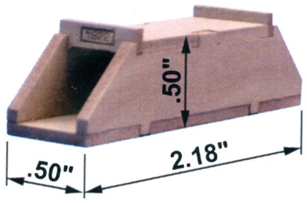 Blair Line 1808 - Concrete Box Culvert - 2-3/16 x 1/2 x 1/2" 5.6 x 1.3 x 1.3cm - N Scale