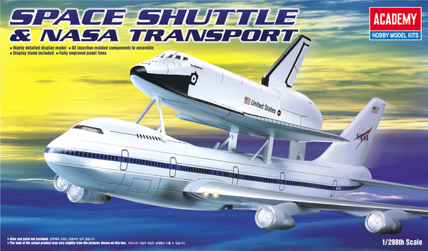 Academy 12708 - SPACE SHUTTLE & 747 CARRIER United States  - 1:288 Scale Kit