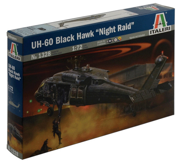 Italeri 1328 - UH-60/MH-60 Black Hawk "Night Raid" United States  - 1:72 Scale Kit