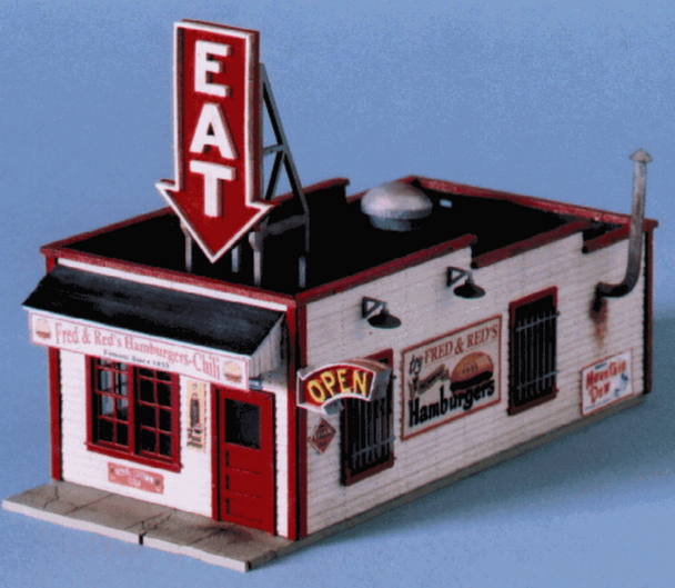 Blair Line 190 - Fred and Reds Cafe - HO Scale Laser Cut Kit