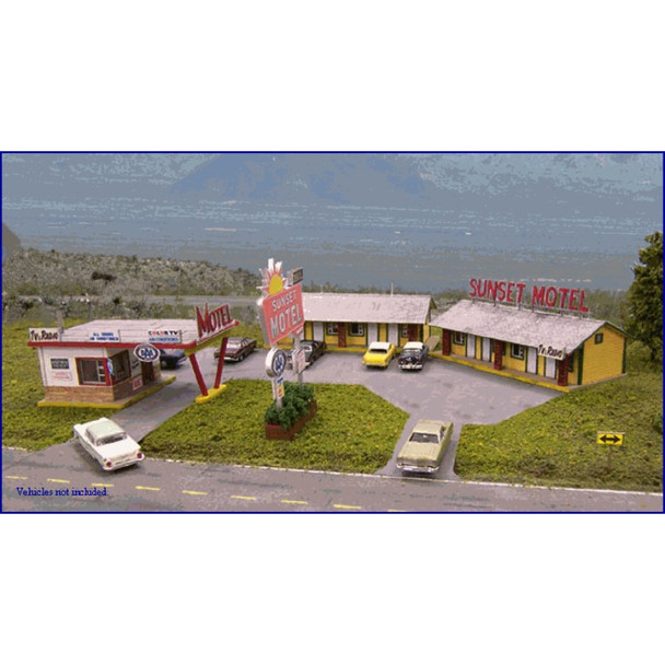 Blair Line 2001 - Laser Cut Sunset Motel Kit - HO Scale