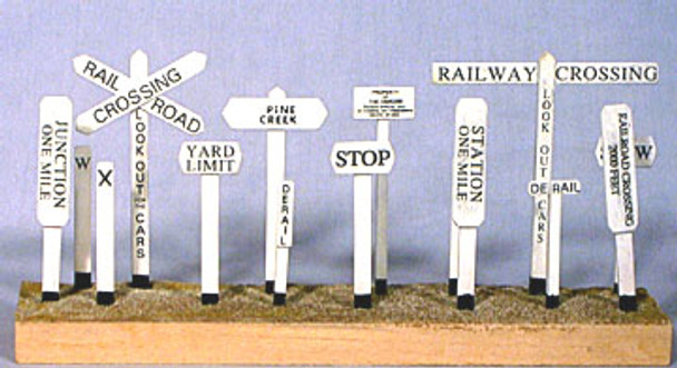 Banta Modelworks 2030 - Right-Of-Way Signs (62 ea)  - HO Scale Kit