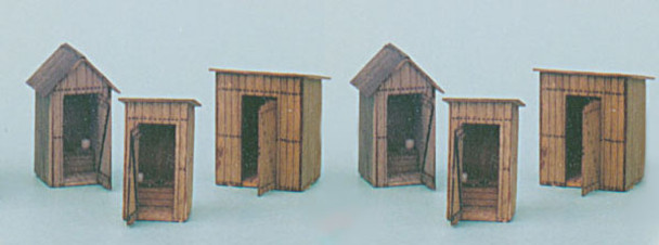 Banta Modelworks 2021 - 6 in 1 Outhouse Collection  - HO Scale Kit