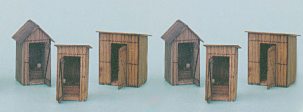 Banta Modelworks 2021 - 6 in 1 Outhouse Collection - HO Scale Kit