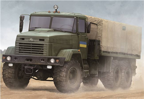 Hobby Boss 85512 - KrAZ-6322 Soldier Cargo Truck Ukraine  - 1:35 Scale Kit