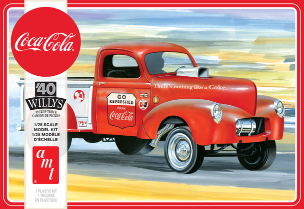 AMT 1145 - 1940 Willys Pickup Gasser (Coca Cola)  - 1:25 Scale Kit