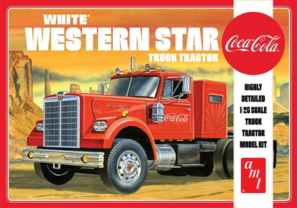AMT 1160 - White Western Star Semi Tractor (Coca Cola)  - 1:25 Scale Kit