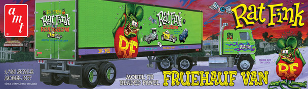 AMT 1292 - Fruehauf Beaded Van Trailer Hauler  - 1:25 Scale Kit