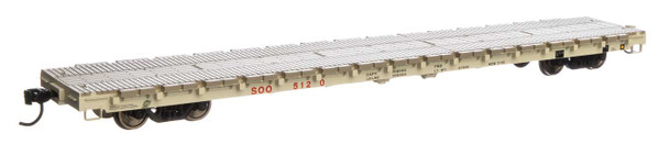 Walthers Mainline 910-5407 - 60' Pullman-Standard Flatcar Soo Line (SOO) 5120 - HO Scale