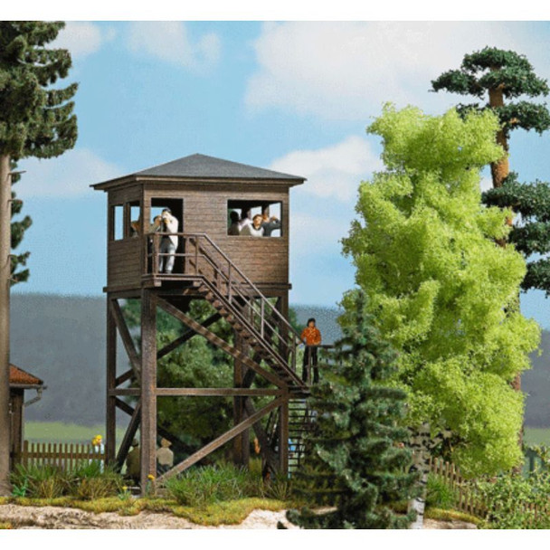 Busch 1585 - Observation Tower - Laser Cut Wood Kit    - HO Scale Kit