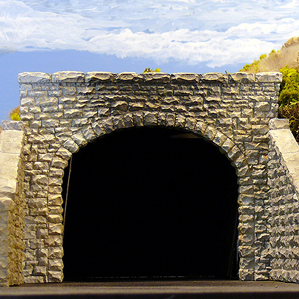Chooch #8370 - Double Random Stone Tunnel Portal - HO Scale