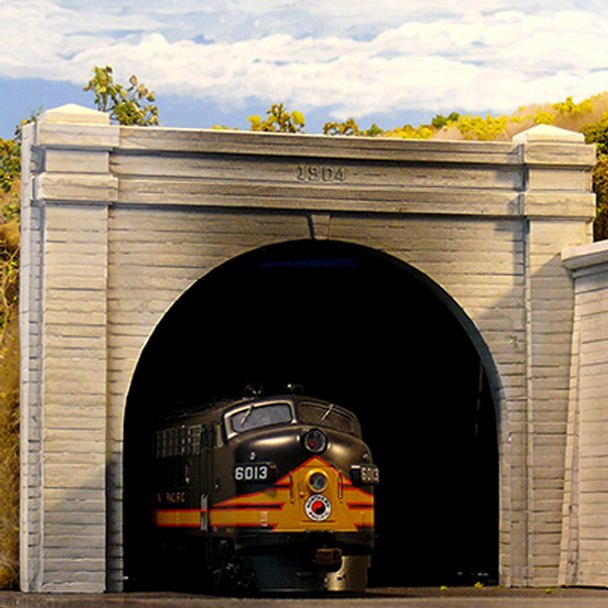 Chooch #9730 - Double Concrete Tunnel Portal (2) - N scale