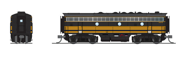 Broadway Limited 9081 - EMD F7B (STEALTH SERIES) Denver & Rio Grande Western (D&RGW) 5563 - N Scale