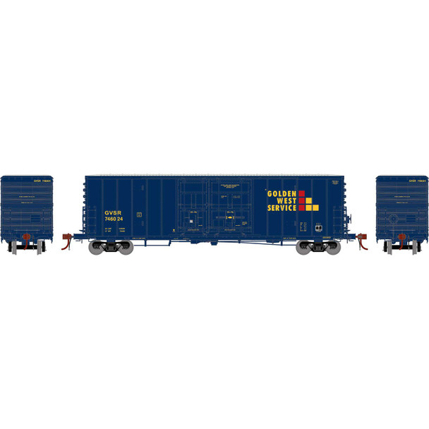 Athearn Genesis 73018 - 50' PC&F 8' & 6' Door Boxcar Golden West Service (GVSR) 746024 - HO Scale