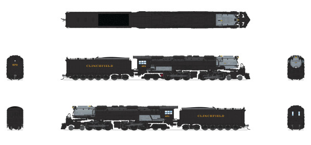 PRE-ORDER: Broadway Limited 6990 - ALCO 4-6-6-4 Challenger w/ Paragon4 Sound/DC/DCC/Smoke Clinchfield (CRR) 674 - N Scale