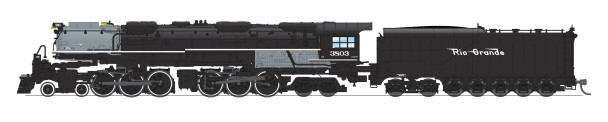 PRE-ORDER: Broadway Limited 8657 - ALCO 4-6-6-4 Challenger Denver & Rio Grande Western (D&RGW) 3803 - N Scale