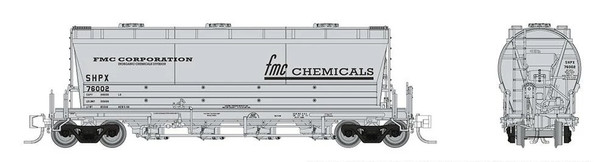 Rapido 533001A - ACF PD3500 "Flexi Flo" Covered Hopper FMC Chemicals (SHPX) 76002 - N Scale
