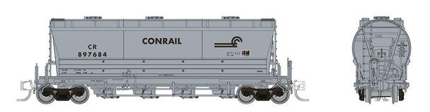 Rapido 533008A - ACF PD3500 "Flexi Flo" Covered Hopper Conrail (CR) 897761 - N Scale