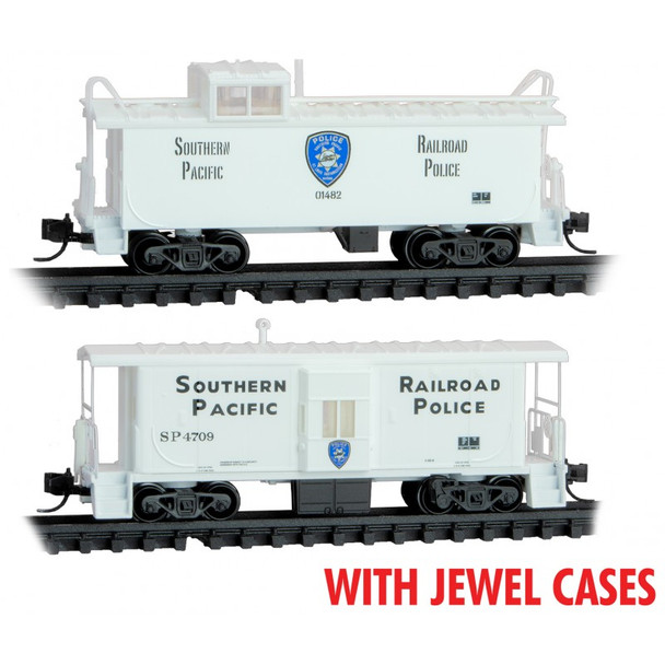 Micro-Trains Line 98300212 - Southern Pacific Police Caboose 2-Pack Southern Pacific (SP) 01482, 4709 - N Scale
