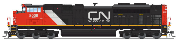 PRE-ORDER: Broadway Limited 8674 - EMD SD70M-2 w/ Paragon4 Sound/DC/DCC/Smoke Canadian National (CN) 8009 - HO Scale