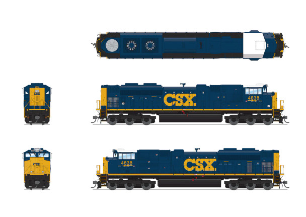 PRE-ORDER: Broadway Limited 8677 - EMD SD70ACe w/ Paragon4 Sound/DC/DCC/Smoke CSX (CSXT) 4845 - HO Scale