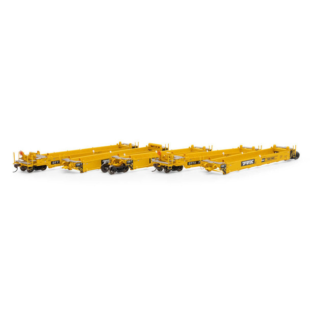 Athearn RTR 98920 - Max I 40' Well Car 5 Set Burlington Northern/TTX (DTTX) 73024  - HO Scale