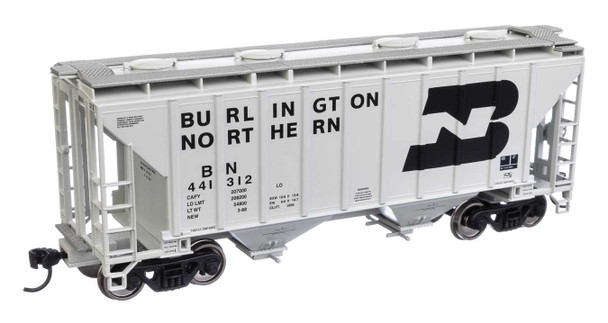 Walthers Mainline 910-7974 - 37' 2980 2-Bay Covered Hopper Burlington Northern (BN) 441312 - HO Scale