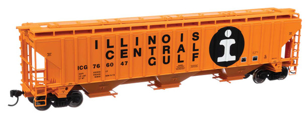 Walthers Mainline 910-49014 - 57' Trinity 4750 3-Bay Covered Hopper  Illinois Central Gulf (ICG) 766047 - HO Scale