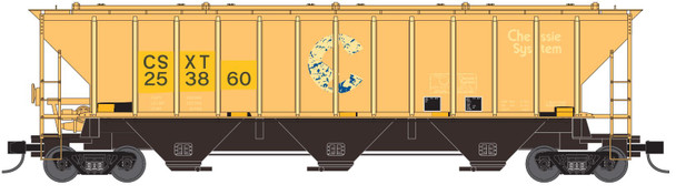 Trainworx 24424-04 - PS4427 Covered Hopper CSX (CSXT) 253860 - N Scale
