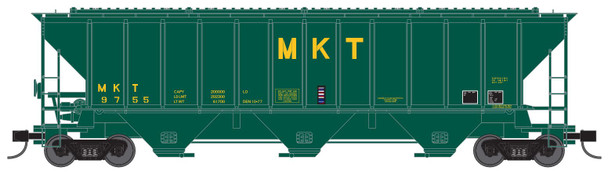 Trainworx 24472-05 - PS4427 Covered Hopper Missouri-Kansas-Texas (MKT) 9616 - N Scale