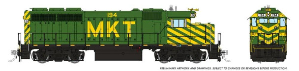 PRE-ORDER: Rapido 40516 - EMD GP40 w/ LokSound 5 Sound & DCC Missouri-Kansas-Texas (MKT) 216 - HO Scale