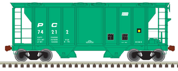 Atlas 50005895 - PS-2 Covered Hopper Penn Central (PC) 74214 - N Scale