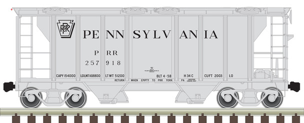 Atlas 50005910 - PS-2 Covered Hopper Pennsylvania (PRR) 257901 - N Scale