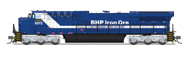 PRE-ORDER: Broadway Limited 8571 - GE AC6000CW w/ DCC and Sound Billiton Iron Ore (BHP) 6073 - N Scale
